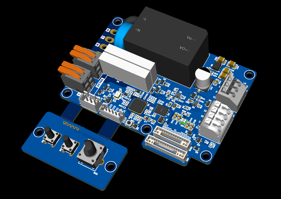 RP2350A custom PCB design 3D preview in EasyEDA Pro
